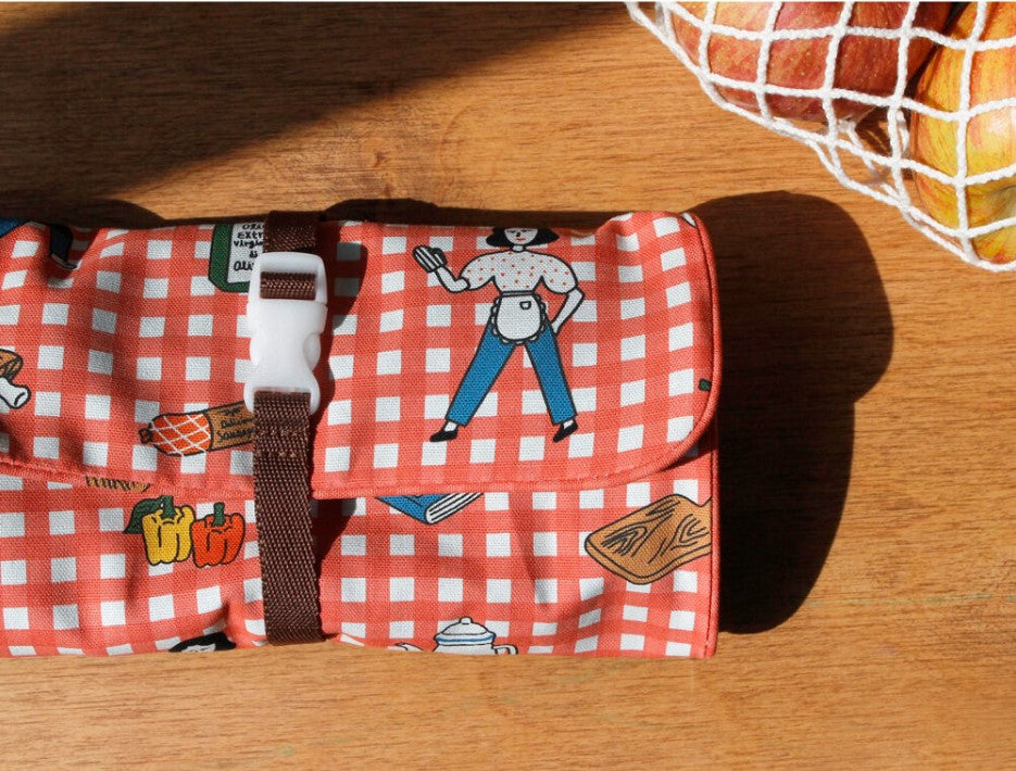 1537 Travel Packing Organizer Cotton Traveler Roll Pouch