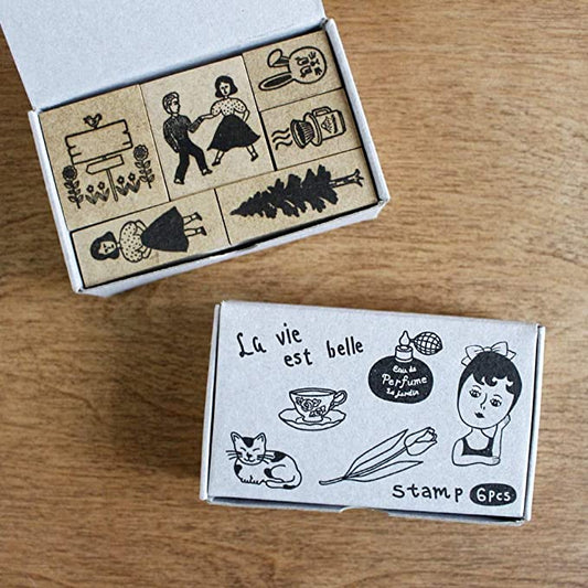 1537 Rubber Stamps for Kids | DIY Craft Card Scrapbooking | Wooden Stamp Set
