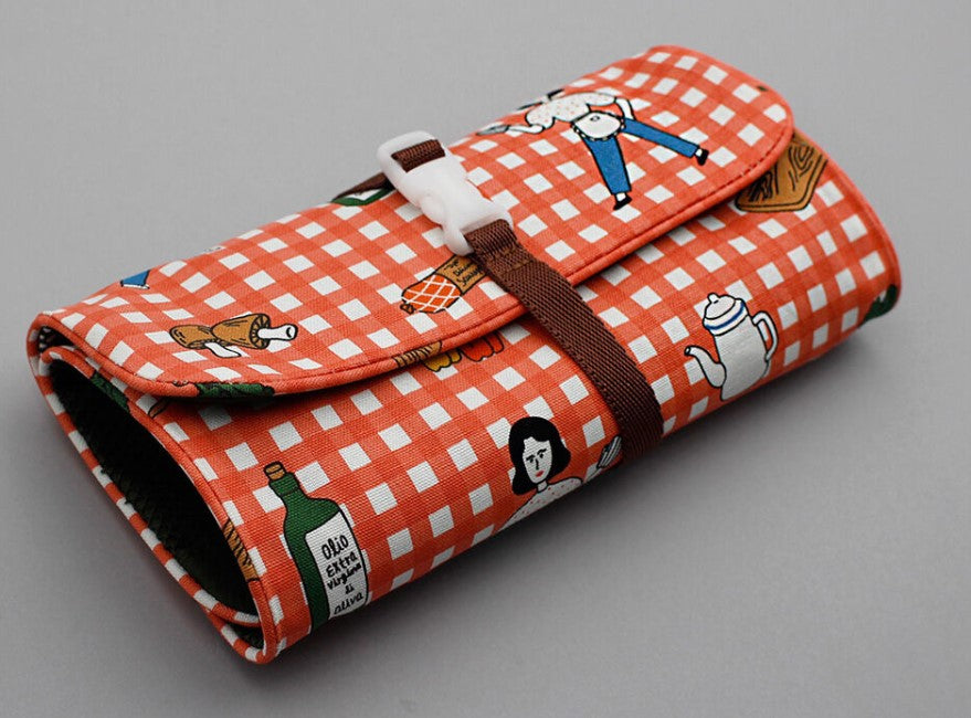 1537 Travel Packing Organizer Cotton Traveler Roll Pouch