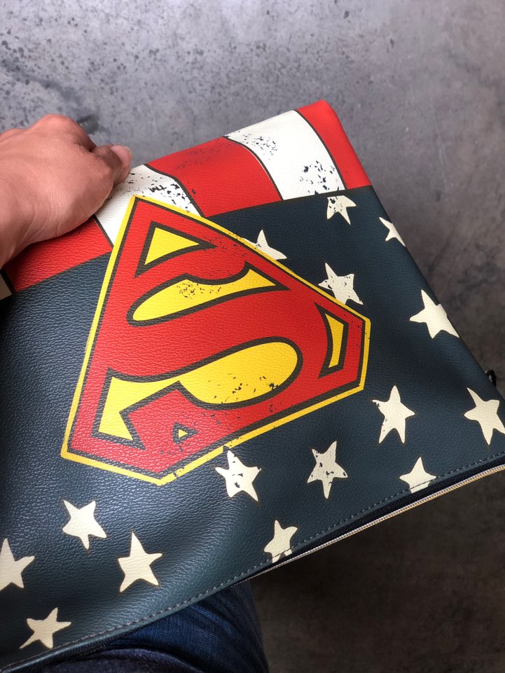 Superman DC Liscenced multi Clutch / cellphone pouch / clutch with handle / daily bag /makeup pouch-water resistant - Luckyplanetusa