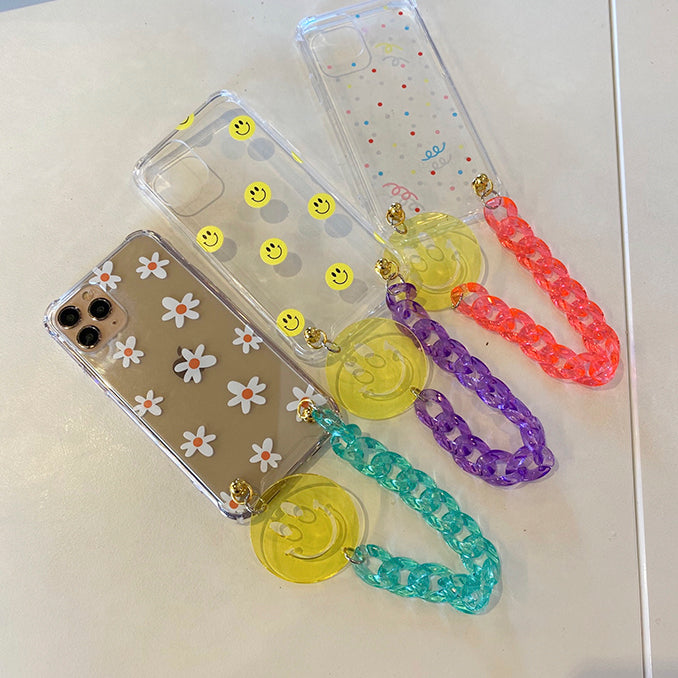 Smile Phone Case with handle chain