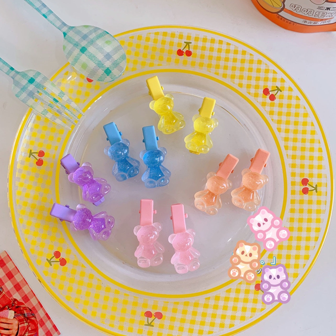 Mini Gummy Bear Hair pins