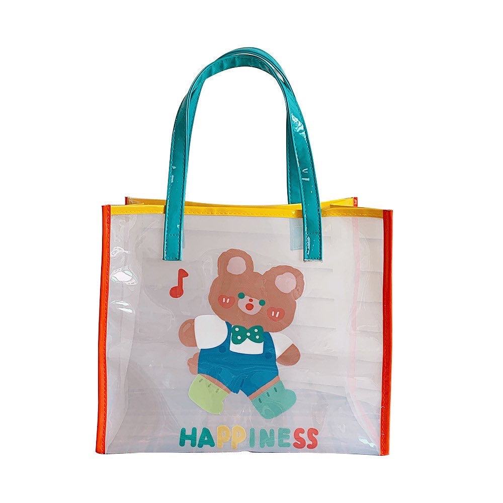 Transparent jelly bear/ bunny shoulder Bag / daily bag / Clear Jelly bag - Luckyplanetusa