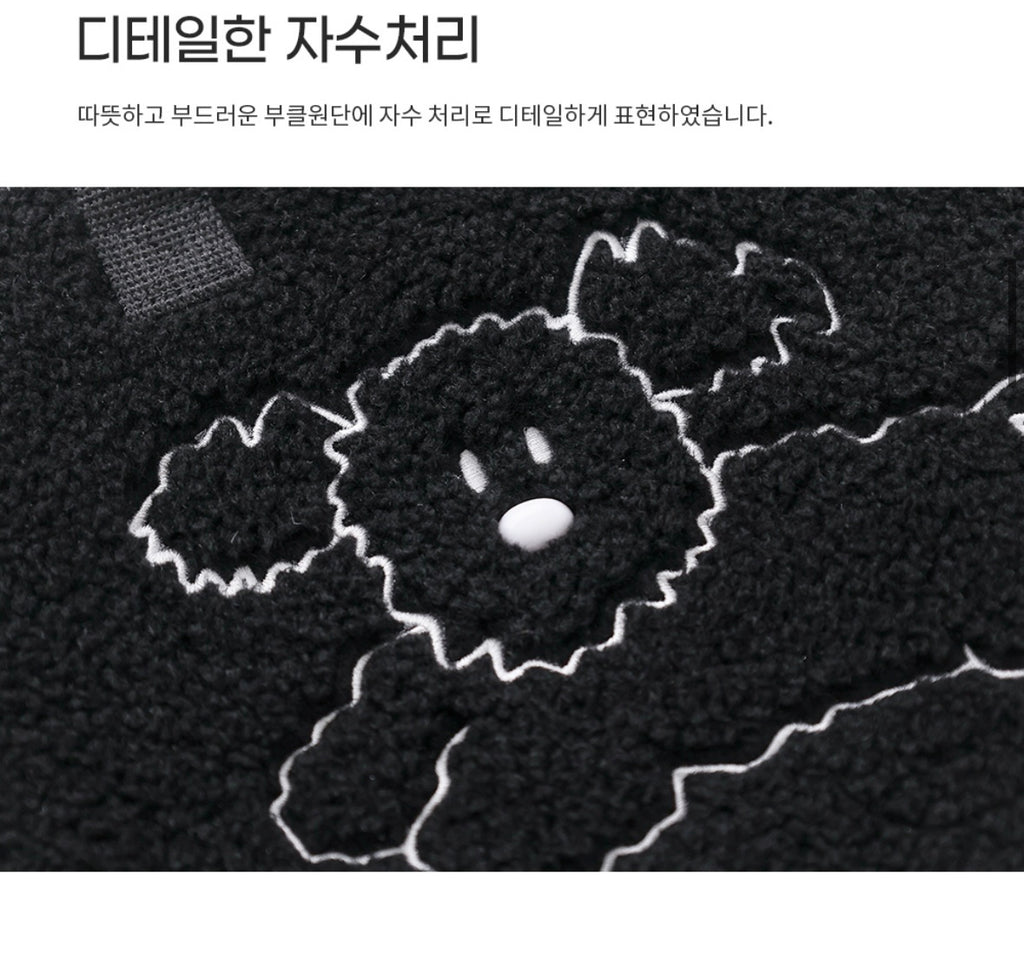 Little Paper Doggy Fluffy Laptop Bag with Handle, Pocket