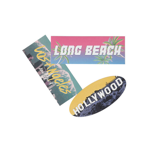 [Lucky Planet] Vintage Luggage Reform Stickers 3PCS- Los Angeles City - Luckyplanetusa