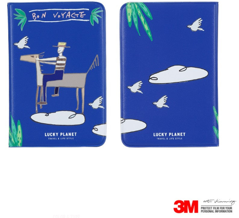 [Lucky Planet] Peter on The Cloud Passport Holder Cover Case -Blue - Luckyplanetusa