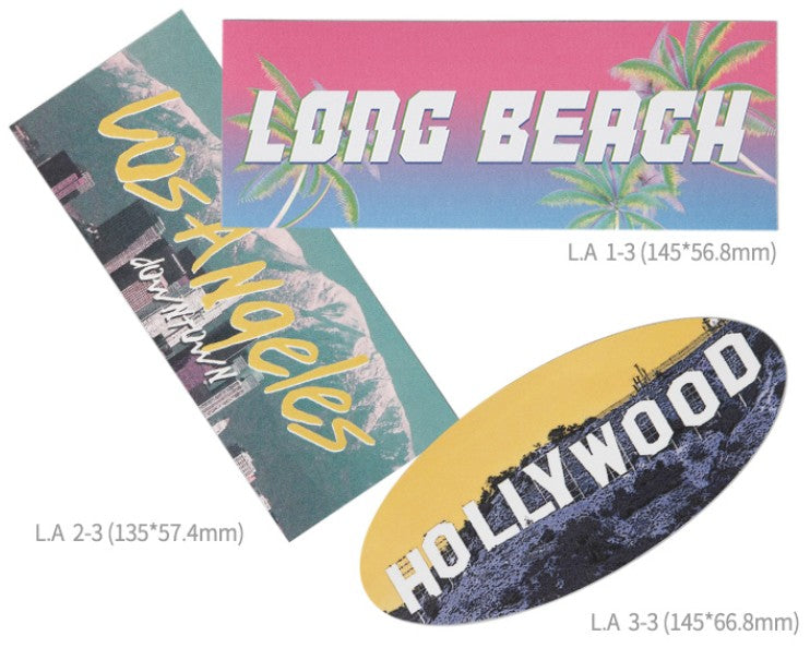 [Lucky Planet] Vintage Luggage Reform Stickers 3PCS- Los Angeles City - Luckyplanetusa