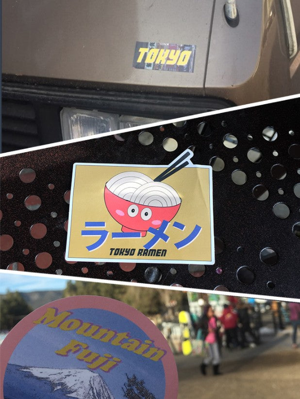 [Lucky Planet] Removable Luggage Reform Stickers - Tokyo City - Luckyplanetusa