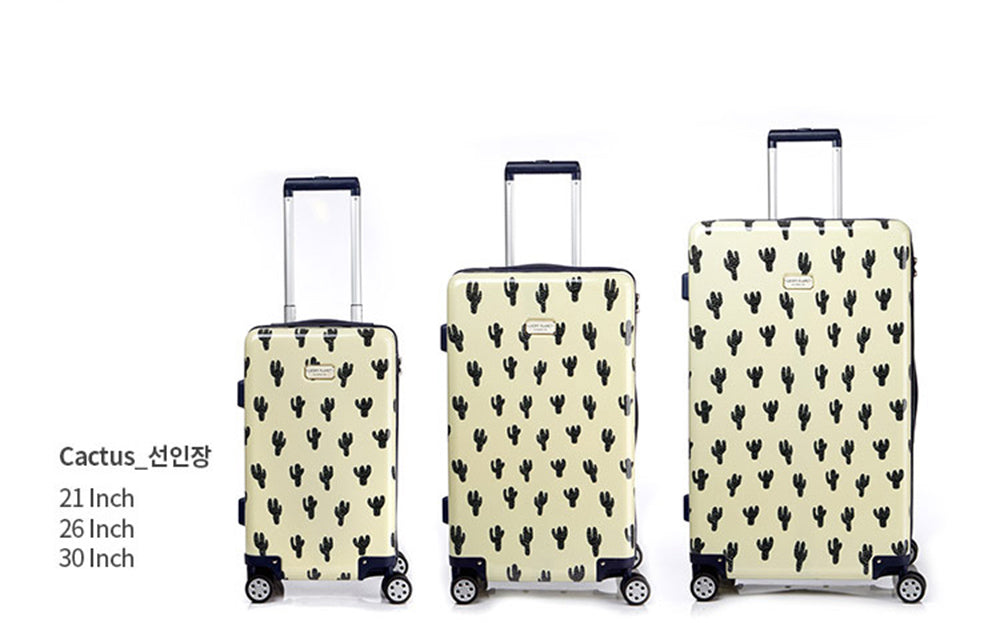 [Lucky Planet] Cactus 21-inch Hard Case Luggage - Luckyplanetusa