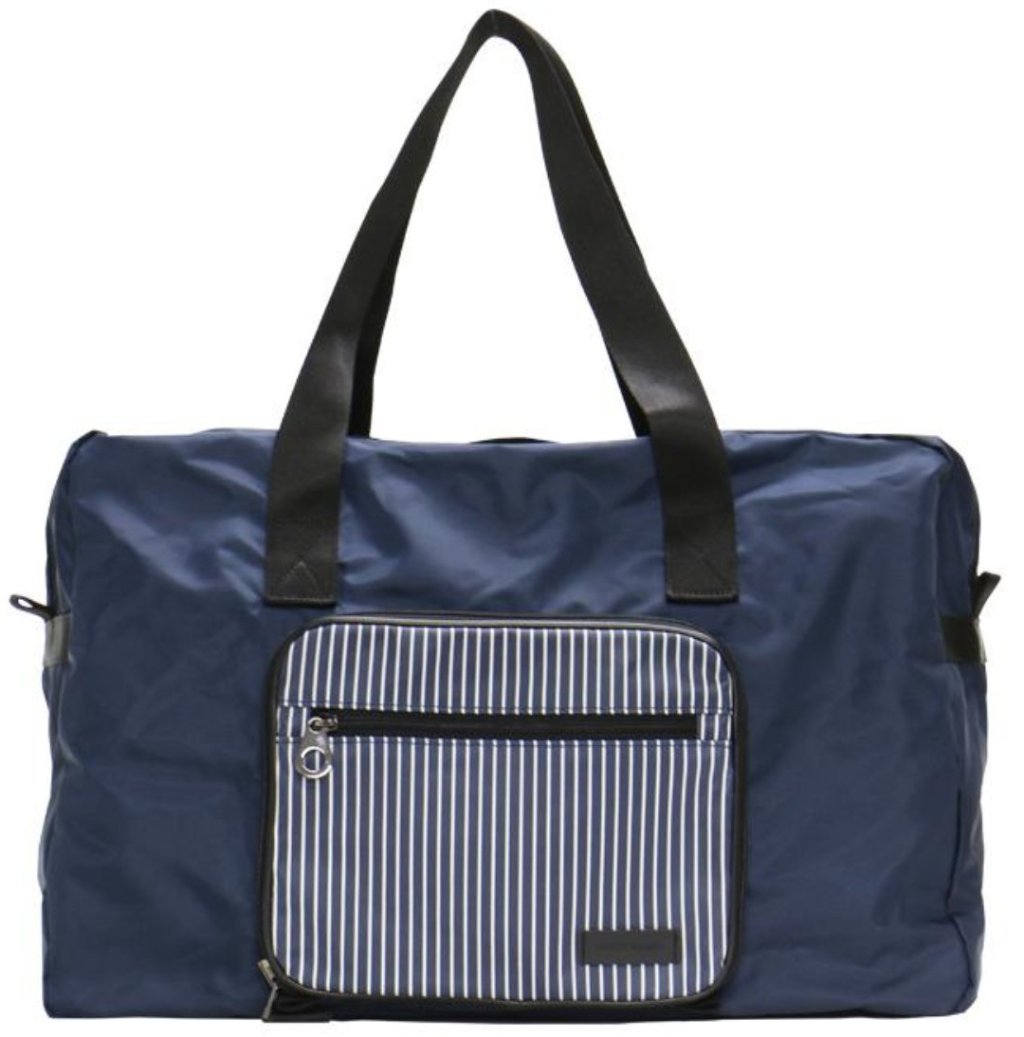 [Lucky Planet] Stripe Foldable Boston Travel  Duffel Bag - Luckyplanetusa