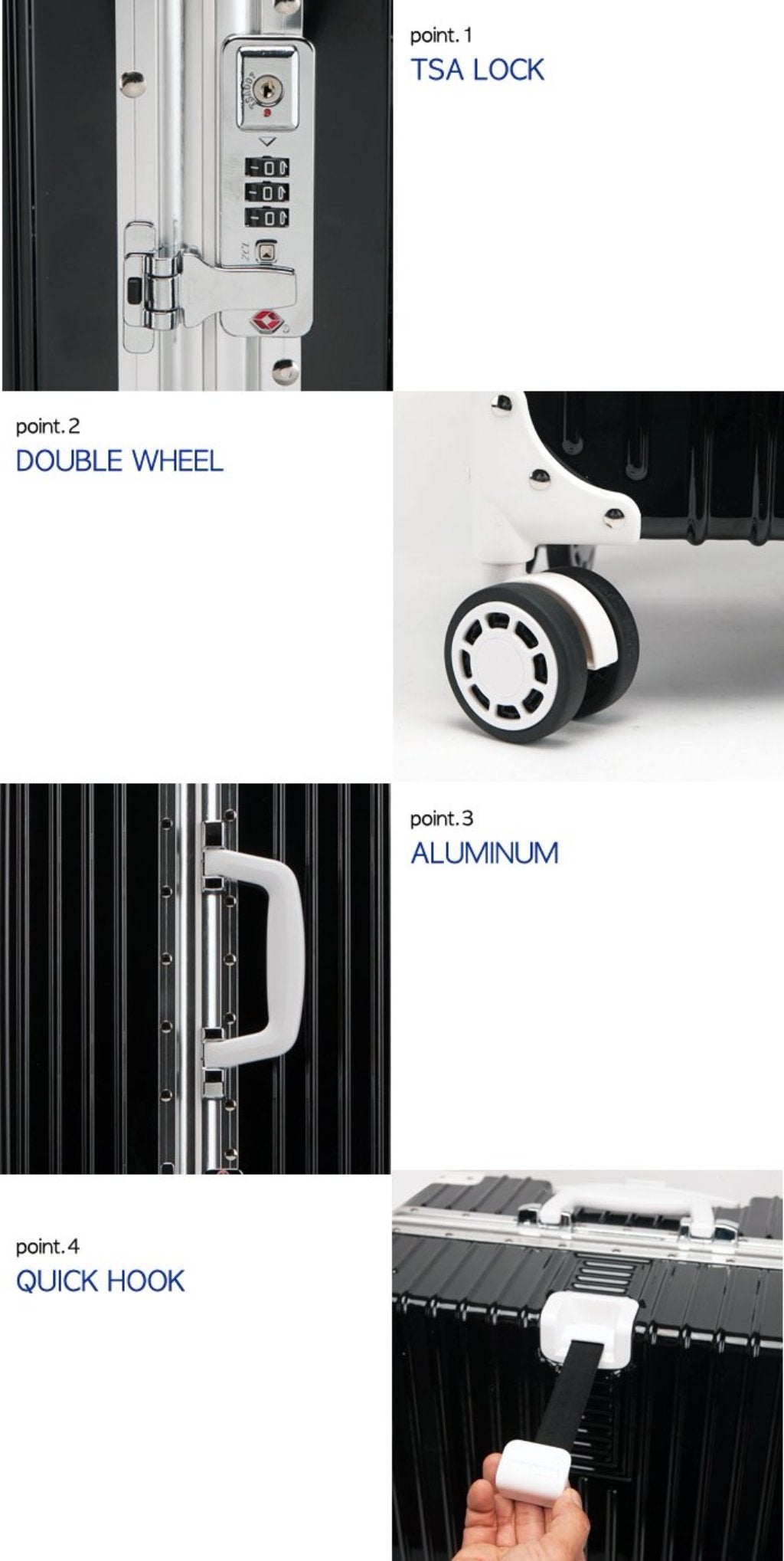 [Lucky Planet]  Edge 26-inch Luggage - French Gray - Luckyplanetusa