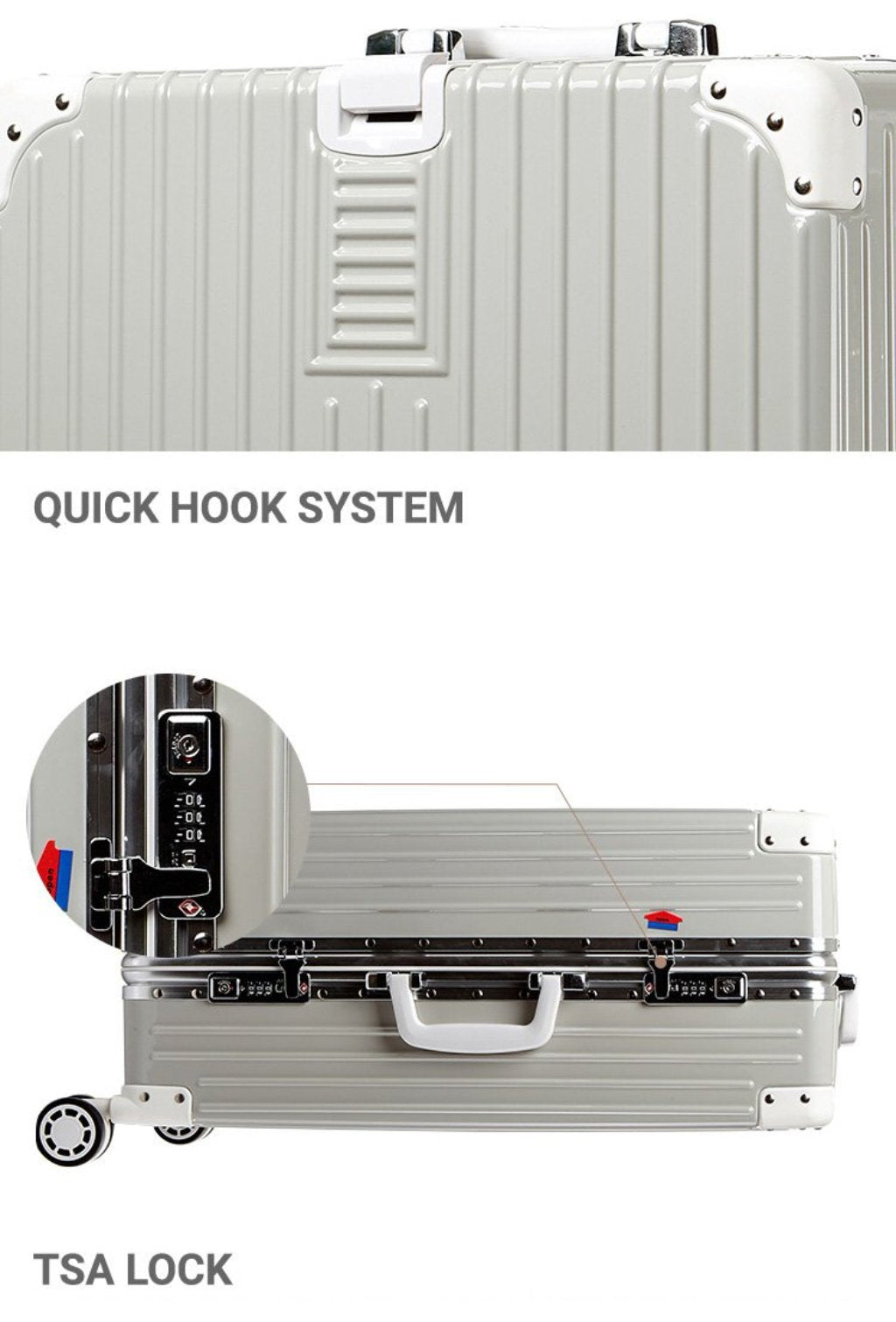 [Lucky Planet]  Edge 26-inch Luggage - French Gray - Luckyplanetusa