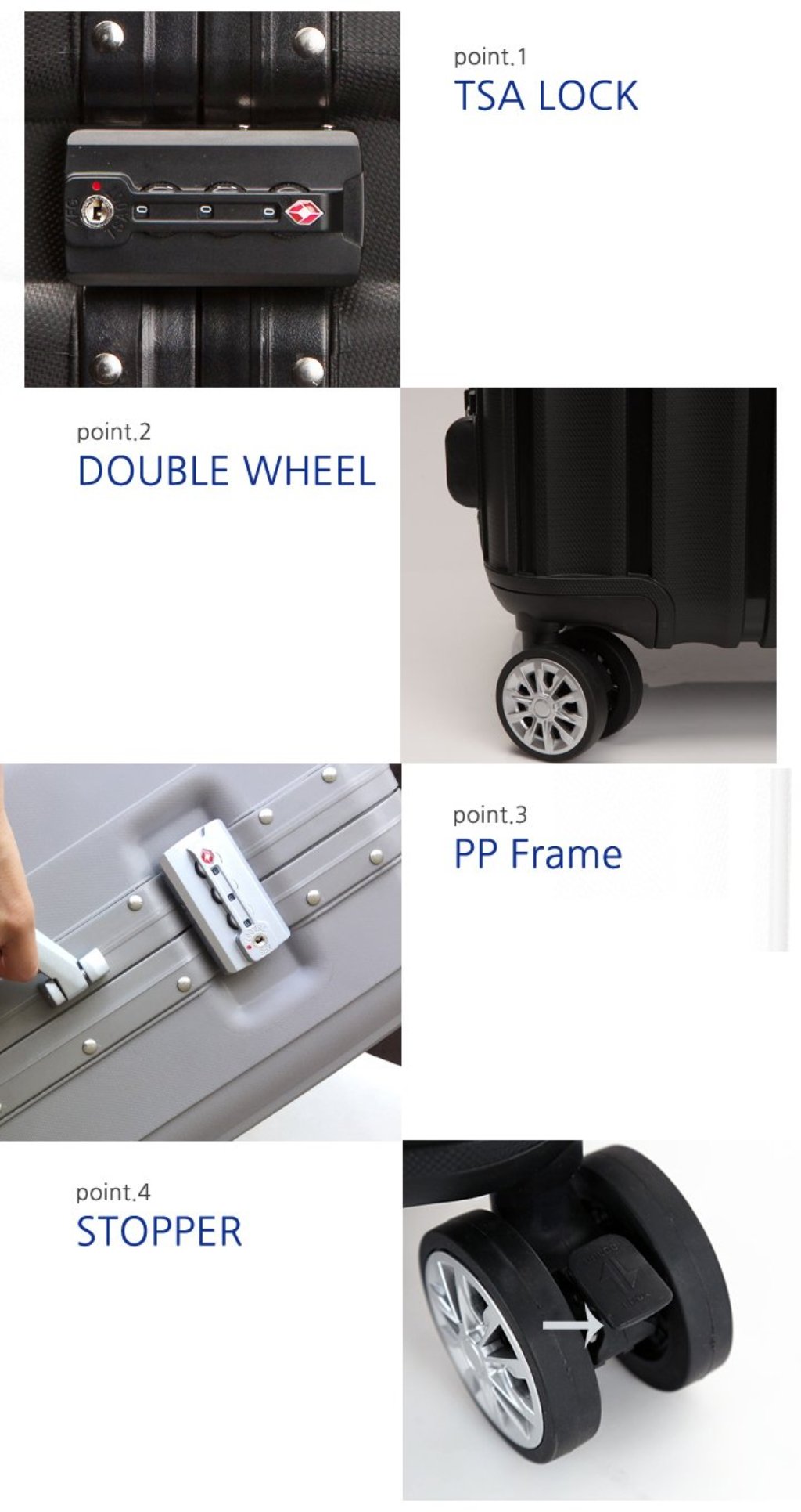 [Lucky Planet]  Fortis Frame 24-inch Hard Case Luggage - Luckyplanetusa