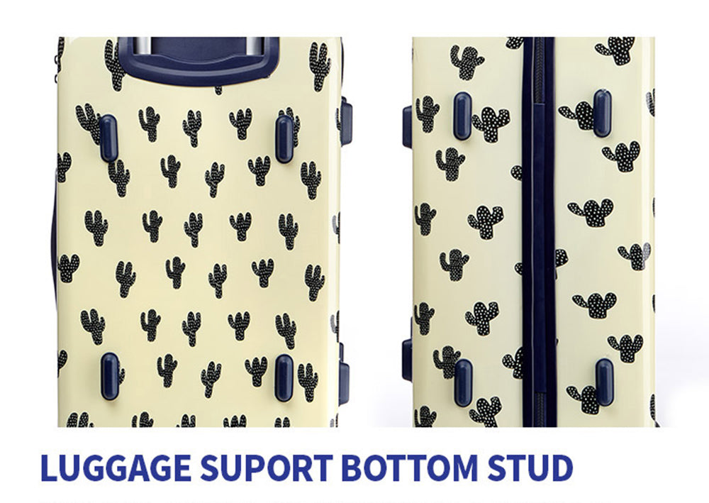 [RESTOCK][Lucky Planet] Cactus Pattern Print Hard Case Luggage Set - 21+26+30 inch Full set - Luckyplanetusa