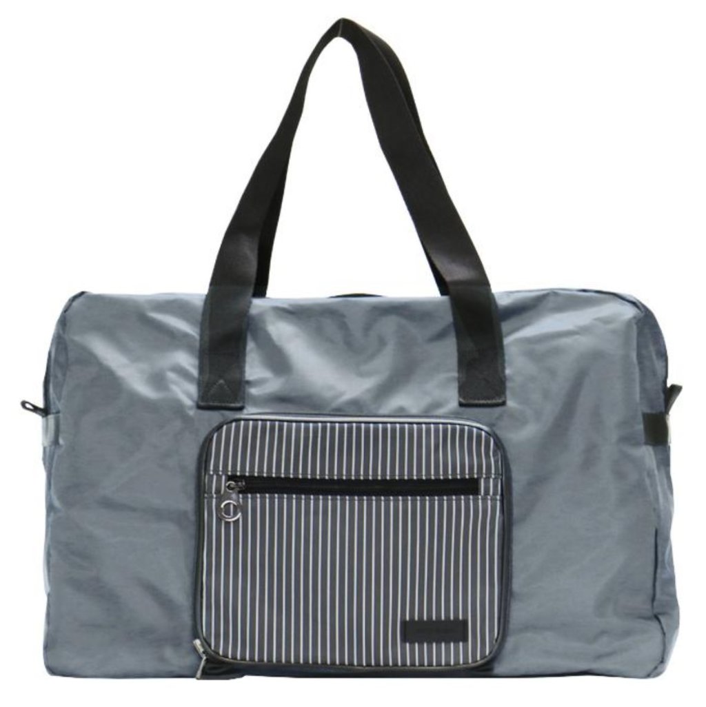 [Lucky Planet] Stripe Foldable Boston Travel  Duffel Bag - Luckyplanetusa