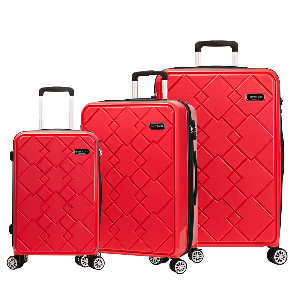 [Lucky Planet]  Canto Square 3 PCS (21inch, 24inch, 28inch) Ultra Strong Luggage Set - Luckyplanetusa