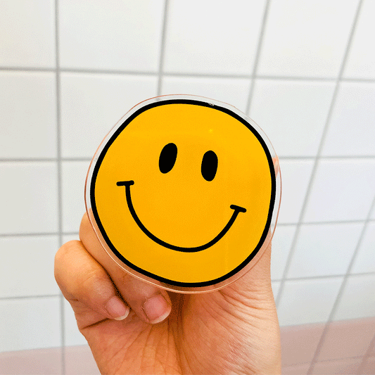 Smile mobile phone grip tok handle