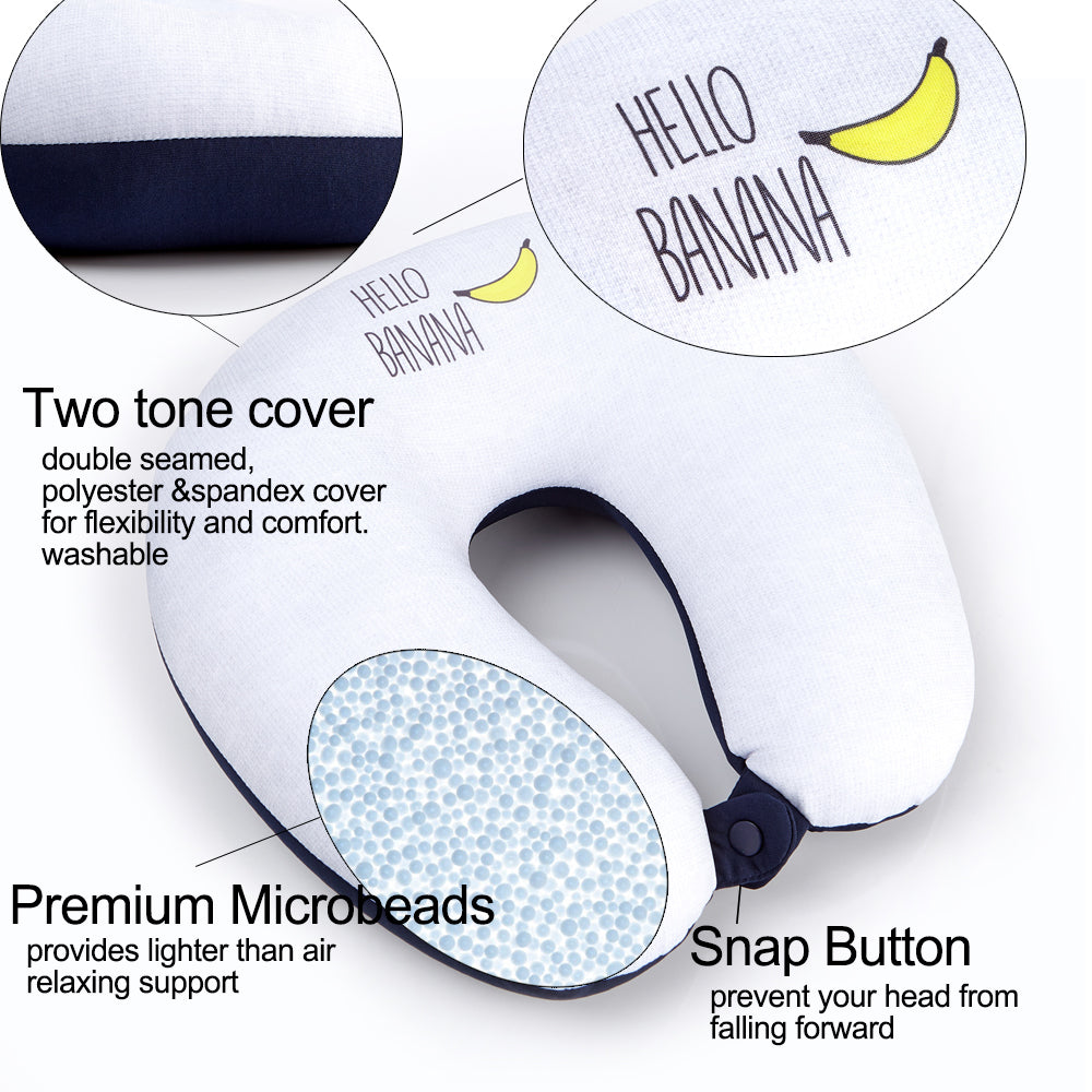 LUCKY PLANET 2 in 1 Travel Neck Pillow Cushion -BANANA Transform to Neck Cushion/Luggage Holding - Luckyplanetusa