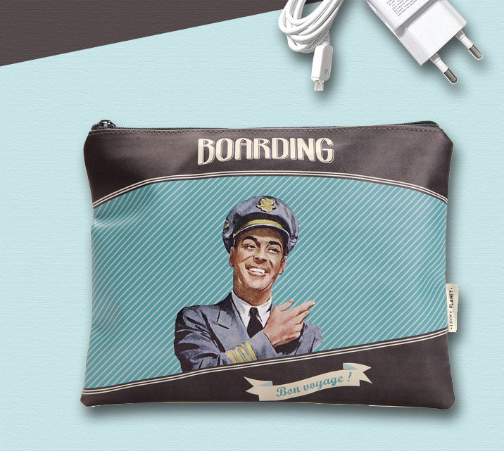 Travel emotion multi pouch / clutch -steward/ stewardess / Crew bag-daily bag-BOARDING - Luckyplanetusa