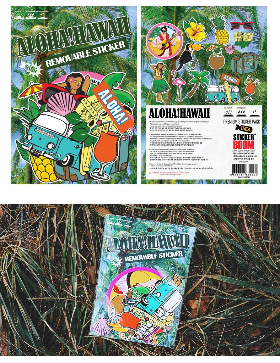 [LUCKY PLANET]premium deco/ luggage stickers set-HAWAII - Luckyplanetusa