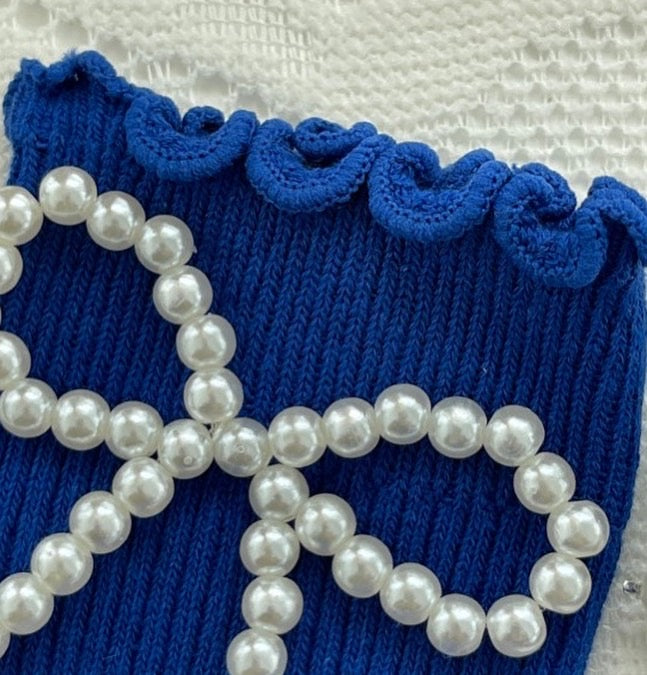 Pearl Ribbon Socks - Luckyplanetusa