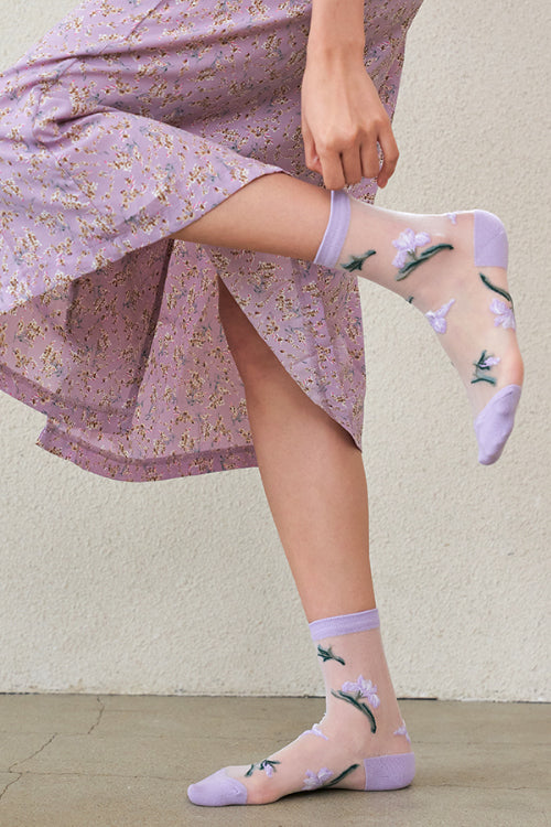 Secret Forest Sheer Socks - Luckyplanetusa
