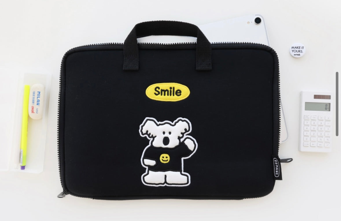 Romane 13” wide laptop pouch with handle