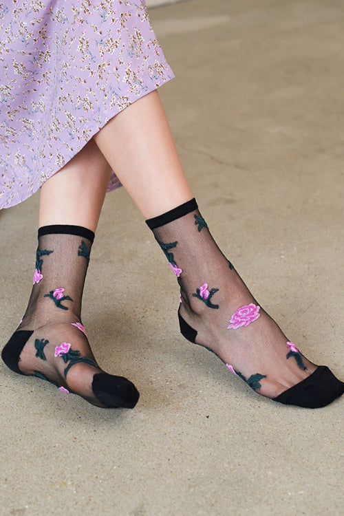 Secret Forest Sheer Socks - Luckyplanetusa