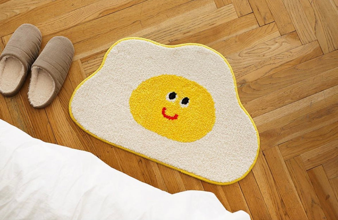 Cute Shaped Tufted Bath Rug- Egg, Bear