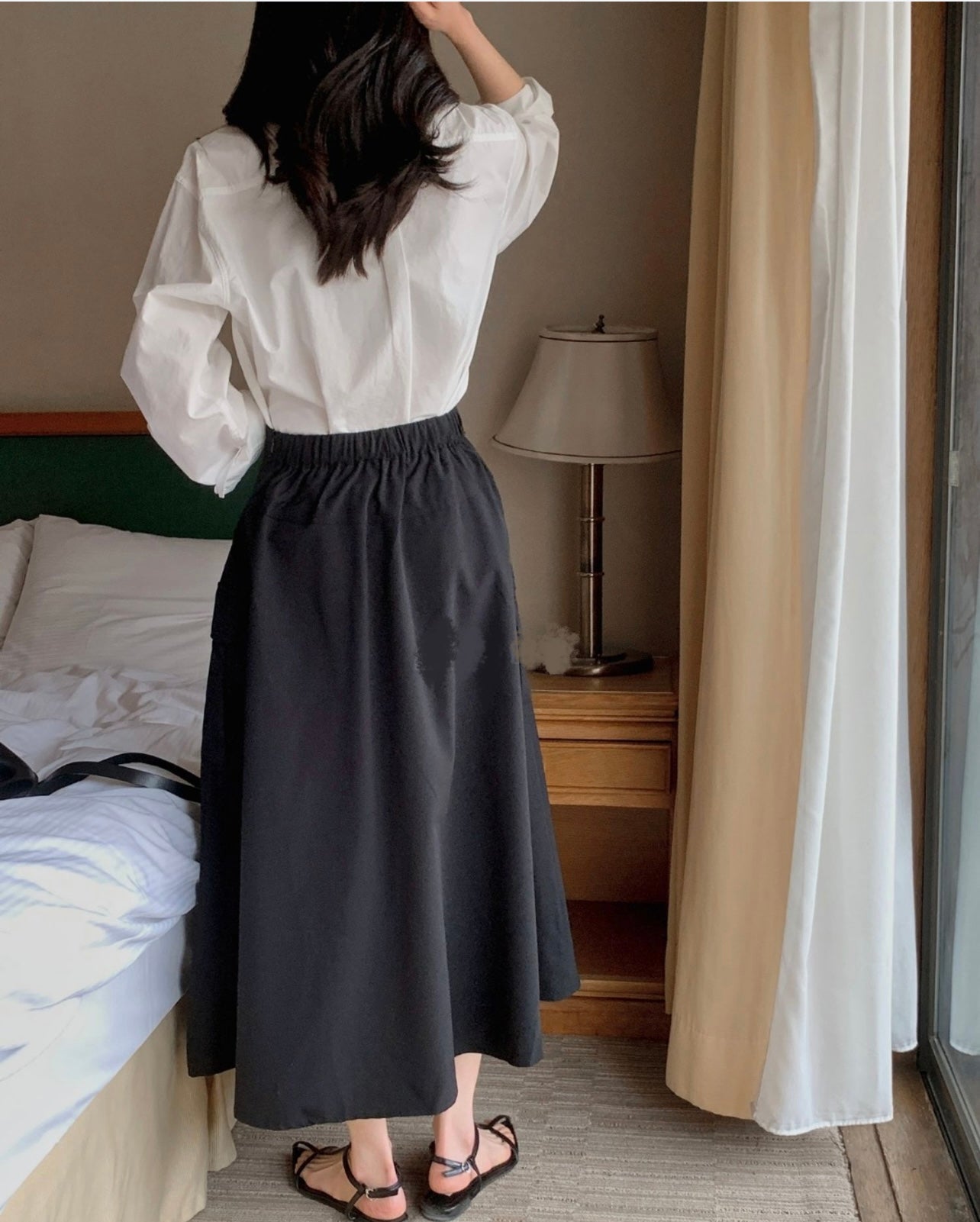 Side Pocket Sooji Skirts - Luckyplanetusa
