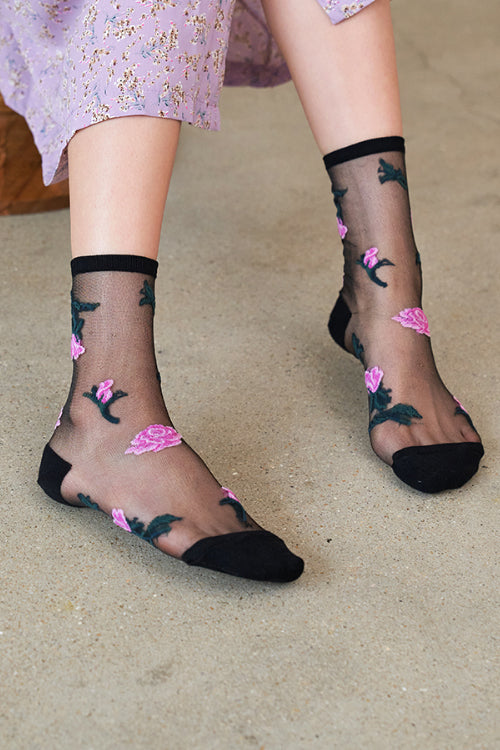 Secret Forest Sheer Socks - Luckyplanetusa