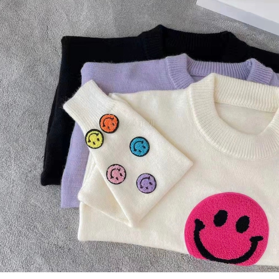 Smile bean sweater 3 color - Luckyplanetusa