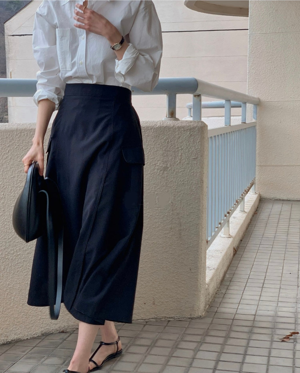Side Pocket Sooji Skirts - Luckyplanetusa