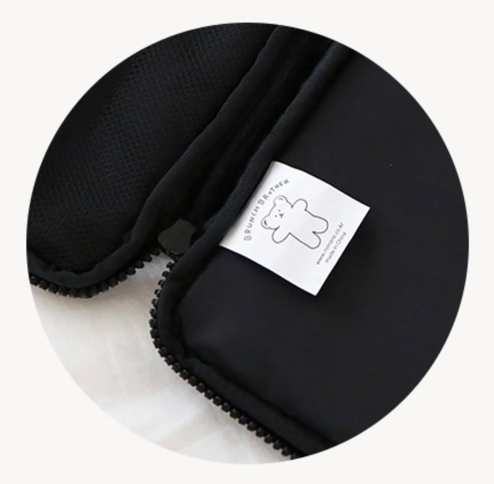 Fuzzy googly eyes pompom 11” iPad pouch - Luckyplanetusa