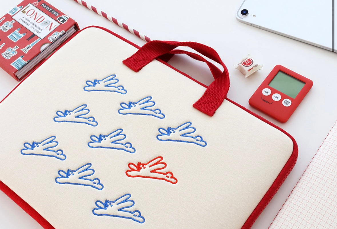 Romane 13” wide laptop pouch with handle