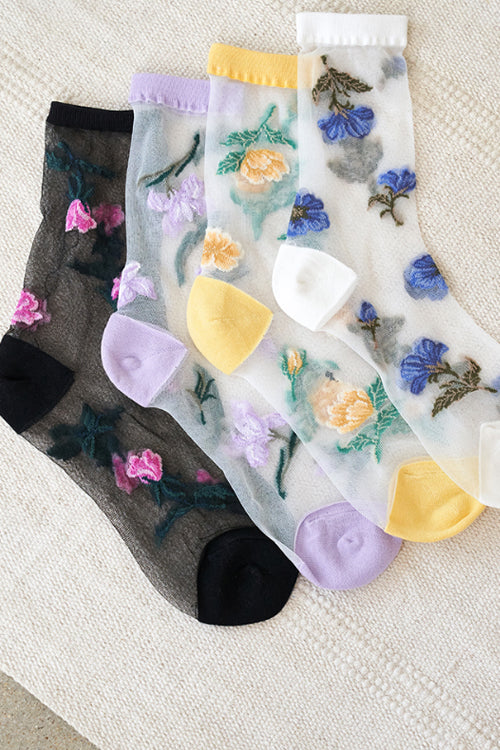 Secret Forest Sheer Socks - Luckyplanetusa