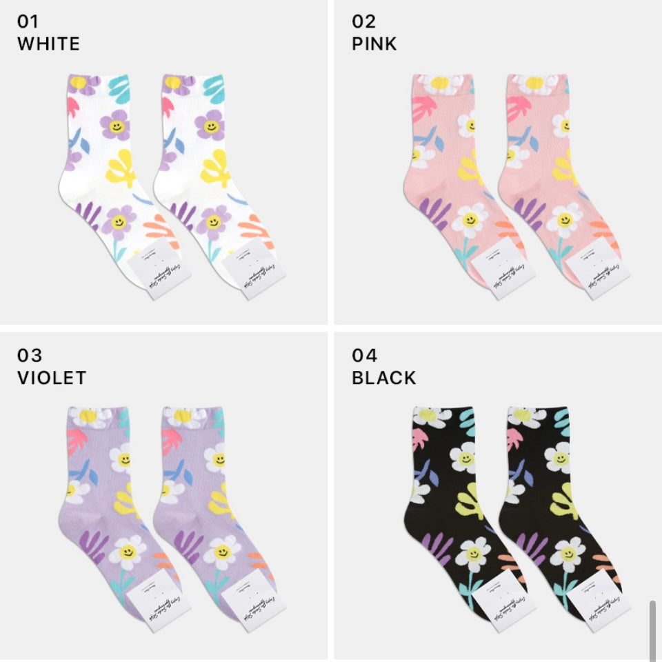 Matisse Smile Fleur Socks 3 pairs set - Luckyplanetusa