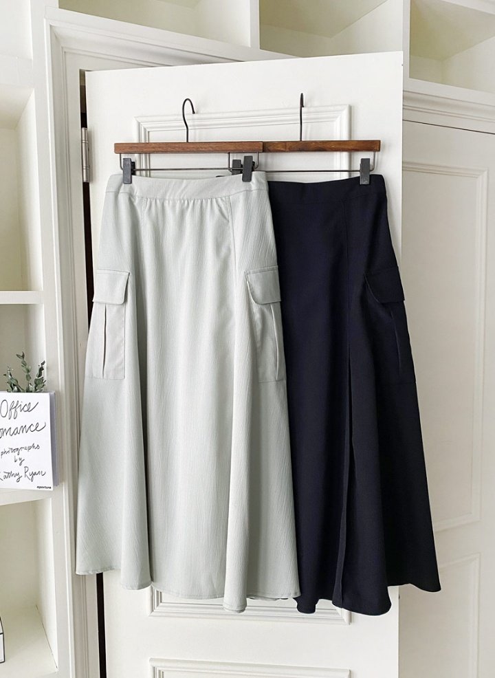 Side Pocket Sooji Skirts - Luckyplanetusa