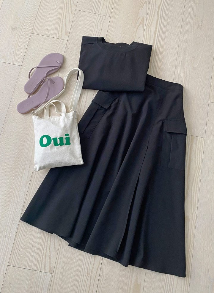 Side Pocket Sooji Skirts - Luckyplanetusa