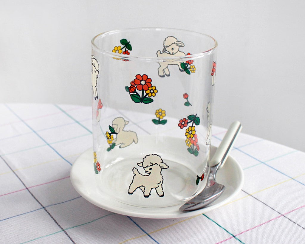 Heat-resistant glass cup Little Lamb - Luckyplanetusa
