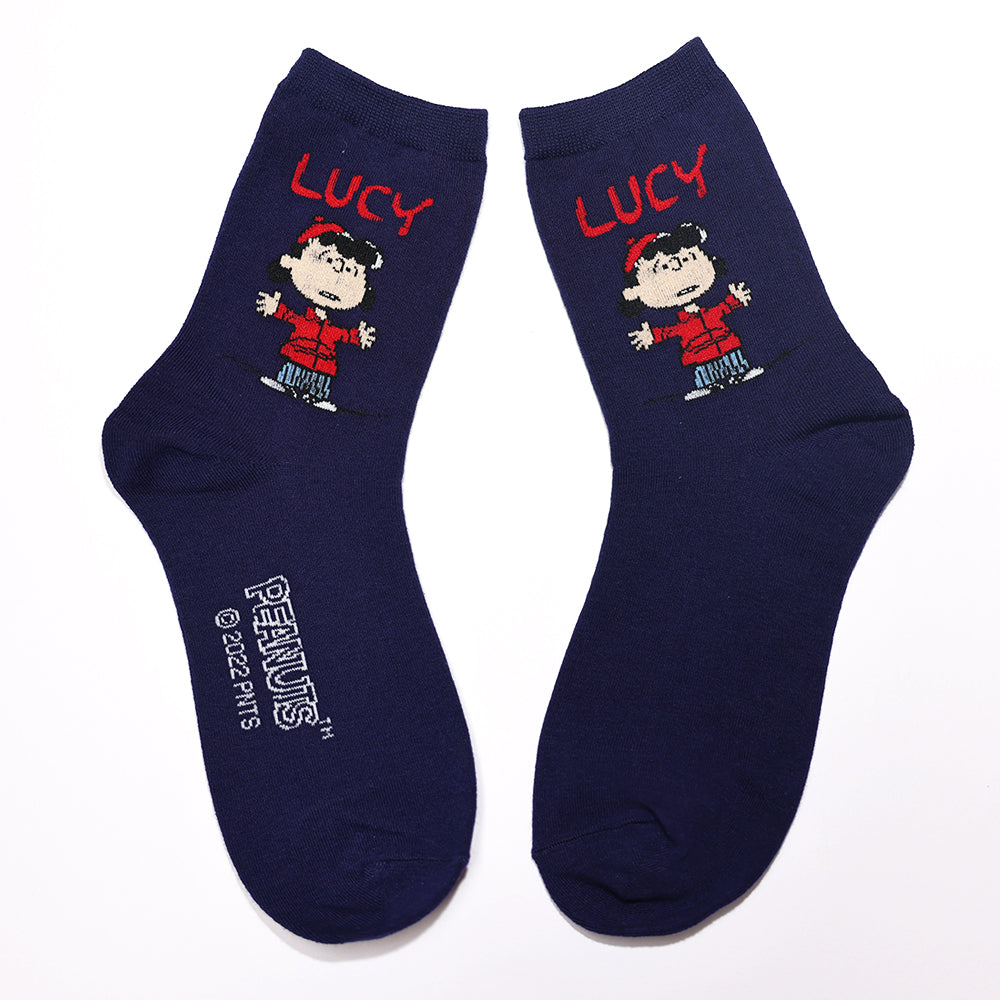 Snoopy and friends characters Solid Crew Socks
