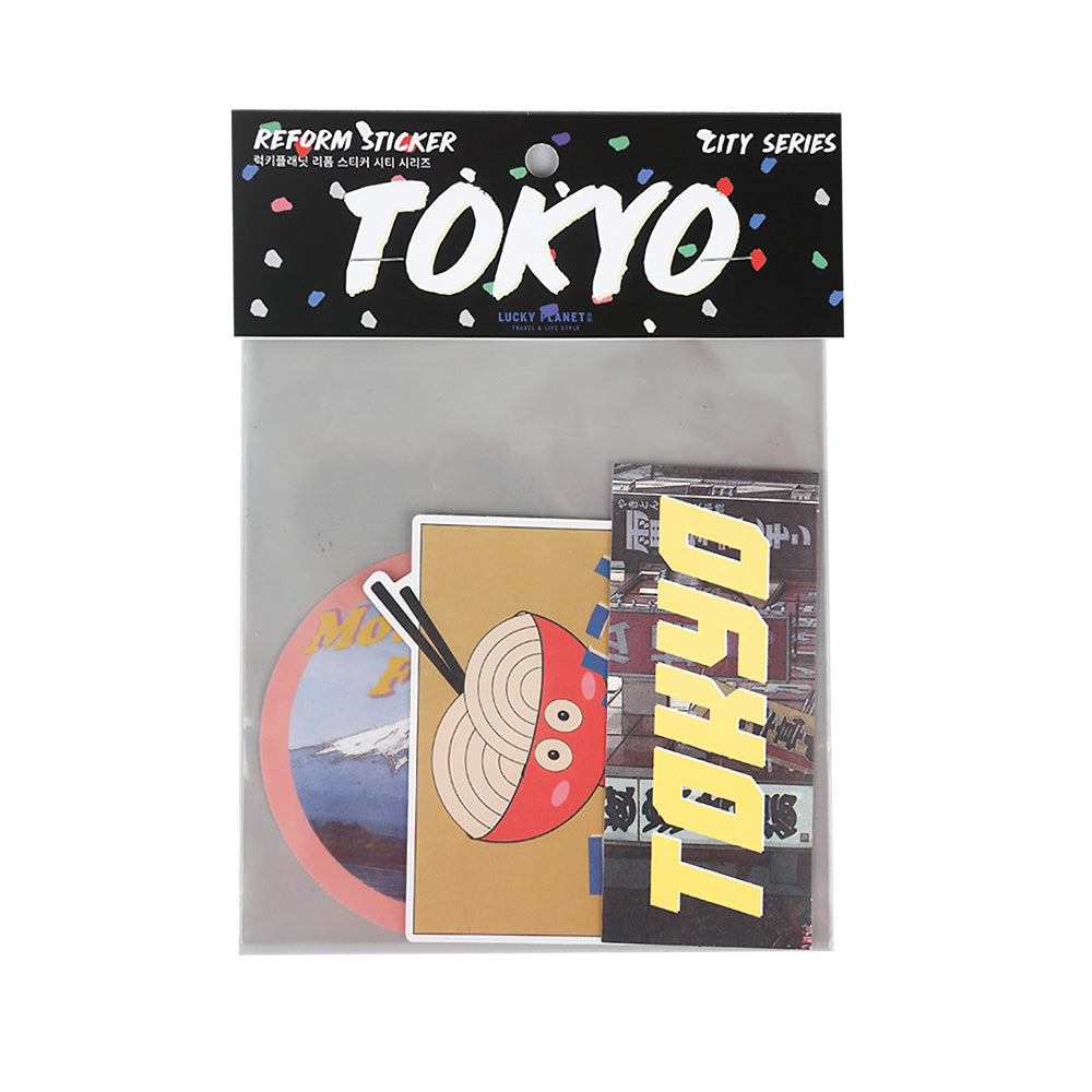 [Lucky Planet] Removable Luggage Reform Stickers - Tokyo City - Luckyplanetusa