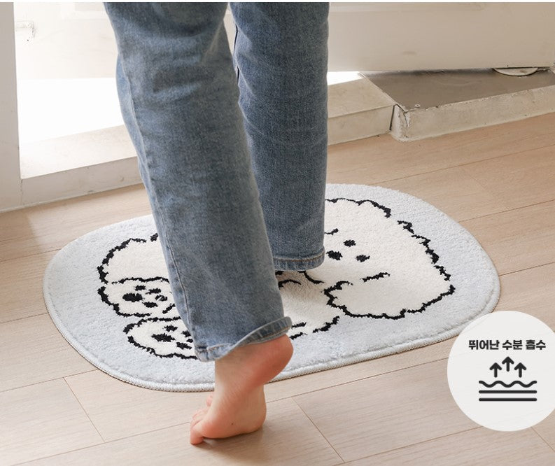 Cozy Cloudy shape Foot floor Mat- Fast Dry