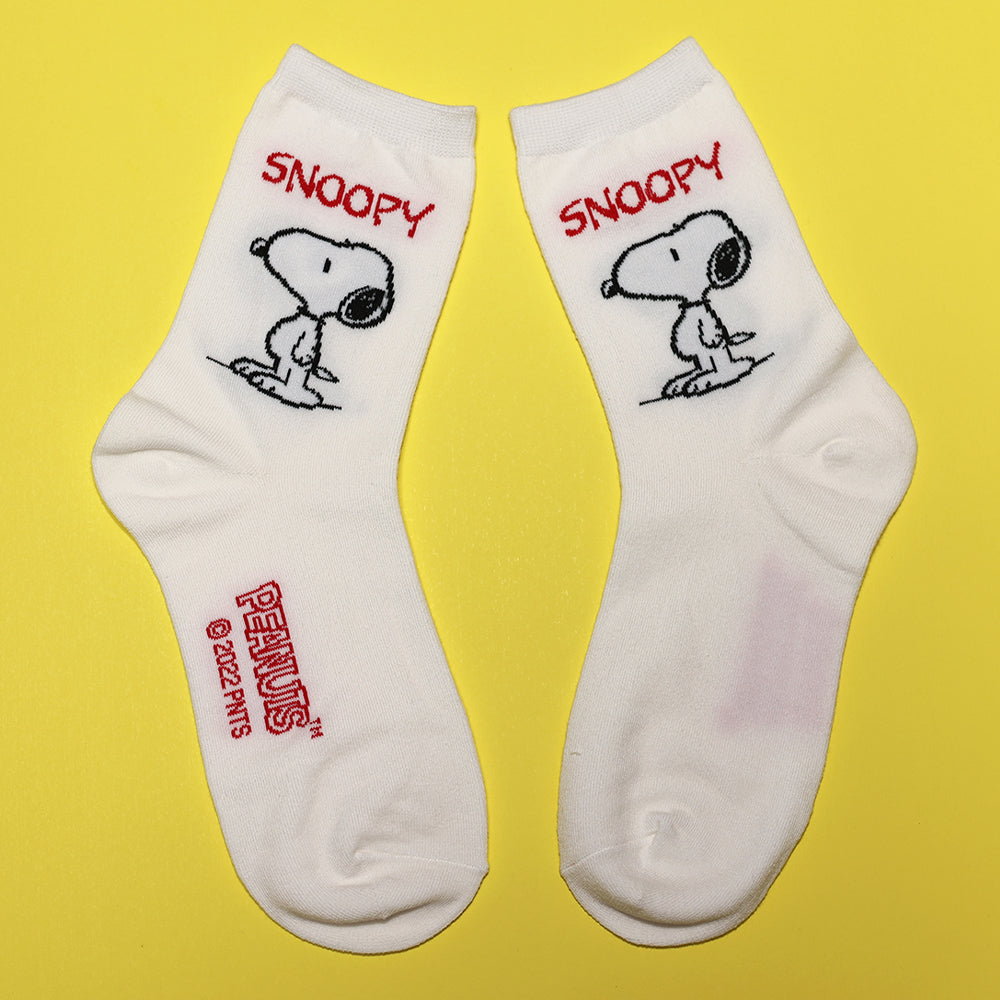 Snoopy and friends characters Solid Crew Socks